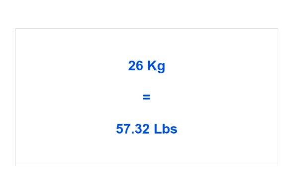 Calculate 26 kg to lbs